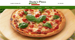 Desktop Screenshot of dantespizzainc.com